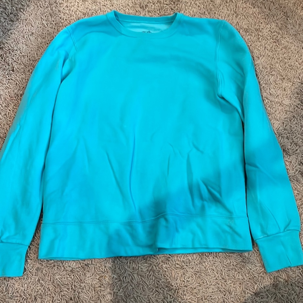 teal crewneck